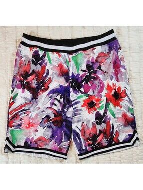 CSG Men's Watercolor Floral Legend Basketball Shorts Medium